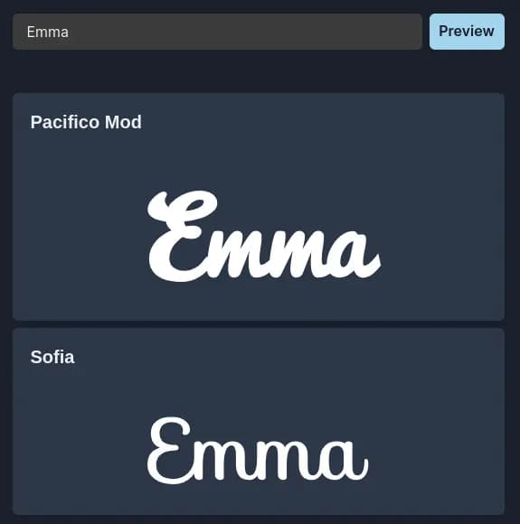 Screenshot name preview